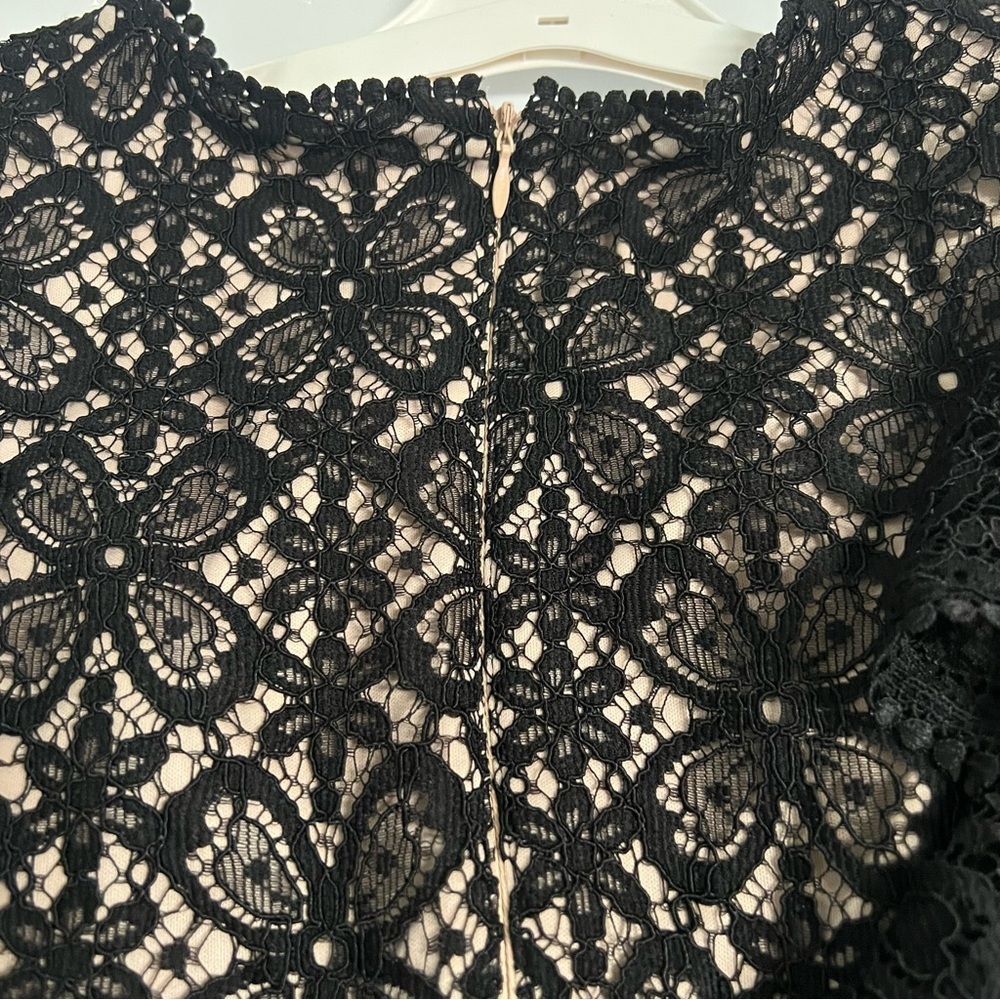 NWT Julia Jordon Black/Nude Lace Cocktail Midi Dress- Size 4 - Picture 11 of 12